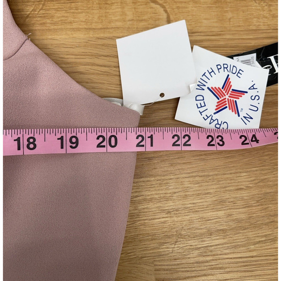 Xscape Maxi Dress Gown Womens 16 Pink Crepe Tulip Hem Prom Bridesmaid MOB NWT - Picture 8 of 8